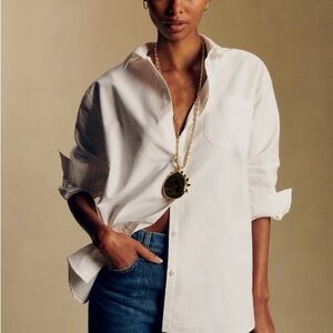 Sezane Max Shirt in casual white